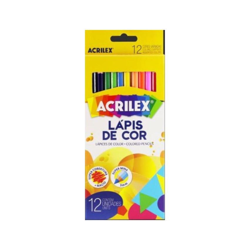 Lápis de Cor 12 Cores 09692-0000 Acrilex