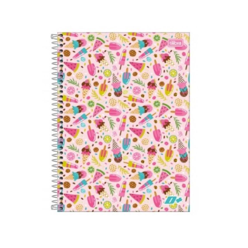 Kit com 4 Unidades Caderno Espiral Universitário D+ Capa Dura Sortido 96 Fls 1 Matéria 139246 Tilibra