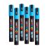 Kit com 6 Canetas Uni-posca Pc-5m Azul Claro 7.5156 Uniball.