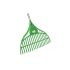 Vassoura Plastica Rastelo Para Jardim Verde c/ Cabo Mad Plastificado 1,20m brubalar